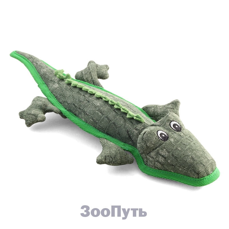 Фото: Triol Игрушка для собак мягкая "Крокодил", 390 мм. Магазин для животных ЗооПуть