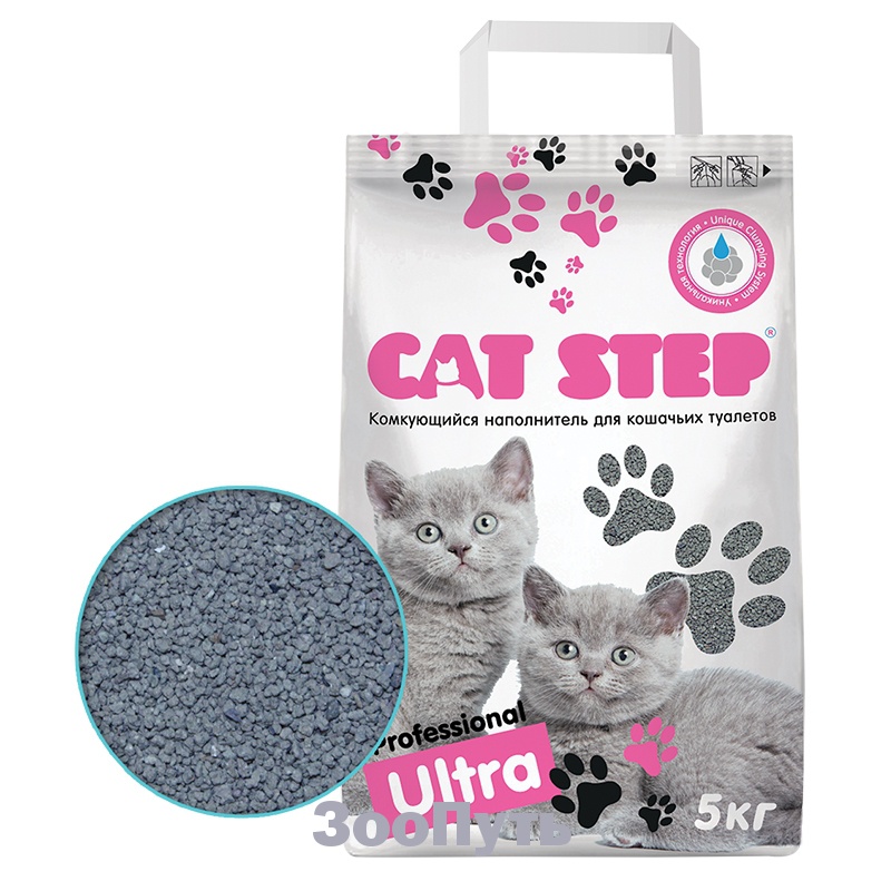 Фото: Наполнитель для кошачьих туалетов Cat Step Professional Ultra, 5 кг, комкующийся. Магазин для животных ЗооПуть