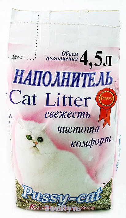 Фото: Pussy-cat наполнитель, 4.5 л, комкующийся. Магазин для животных ЗооПуть