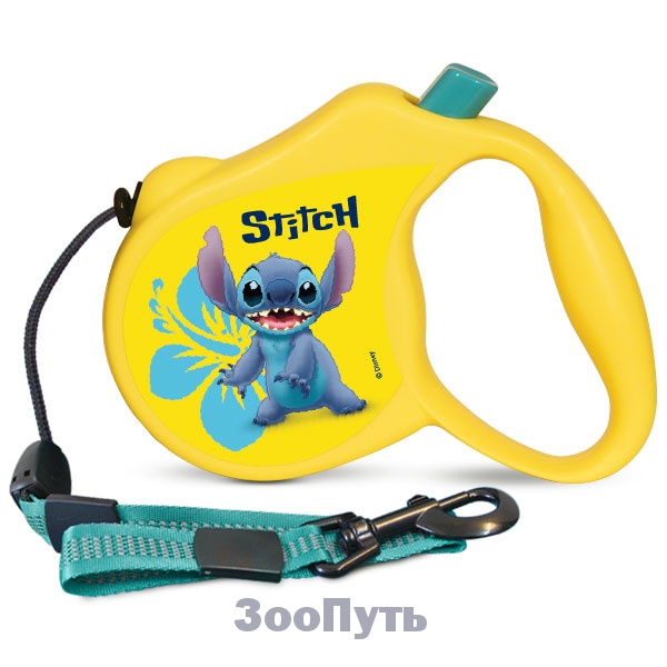 Фото: Triol Disney Поводок - рулетка Stitch S 3 м до 12 кг, трос. Магазин для животных ЗооПуть