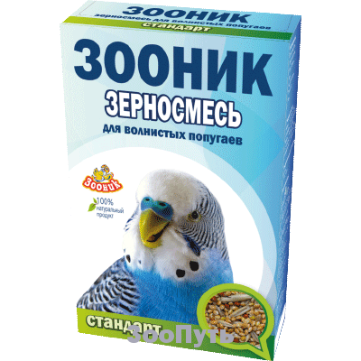 Фото: Зооник Зерносмесь для волнистых попугаев Стандарт, 500 г. Магазин для животных ЗооПуть