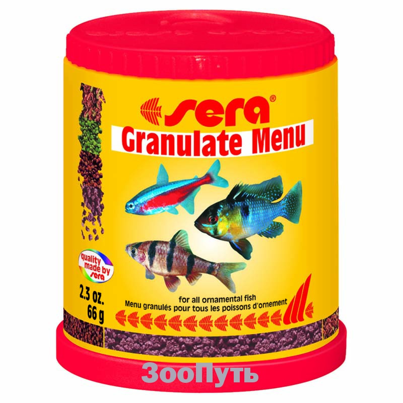 Фото: Корм для рыб, гранулы, Sera, 150 мл. Магазин для животных ЗооПуть