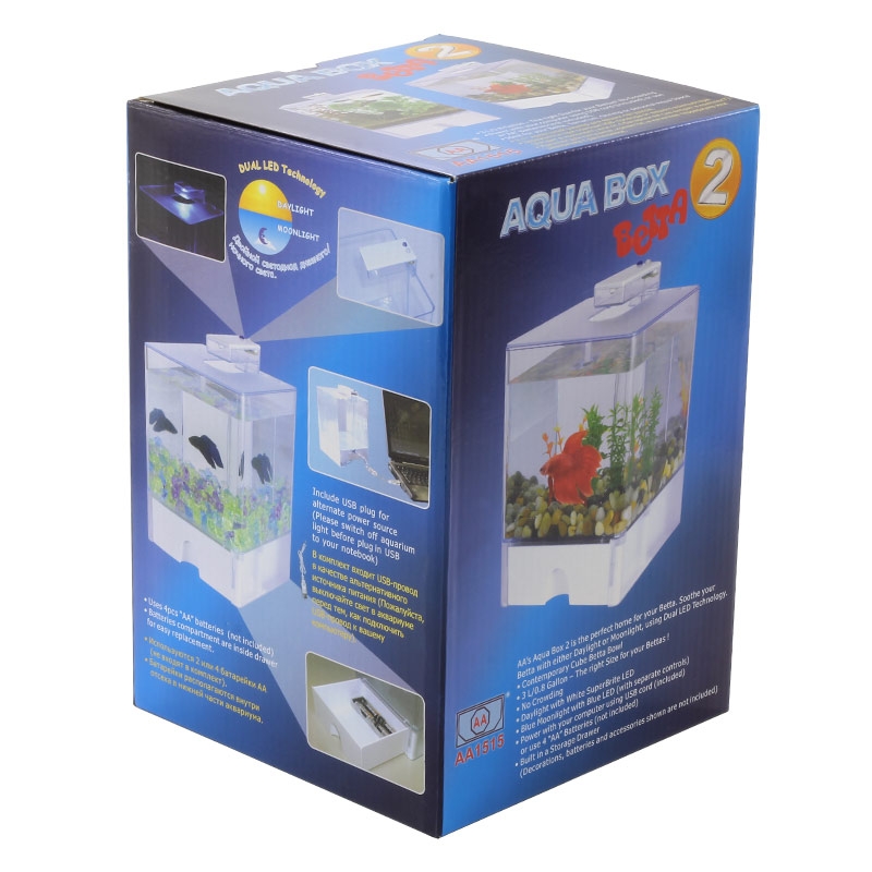 Фото: AA-Aquariums Аквариум "Aqua Box Betta", 3 л, 150 х 150 х 225 мм. Магазин для животных ЗооПуть