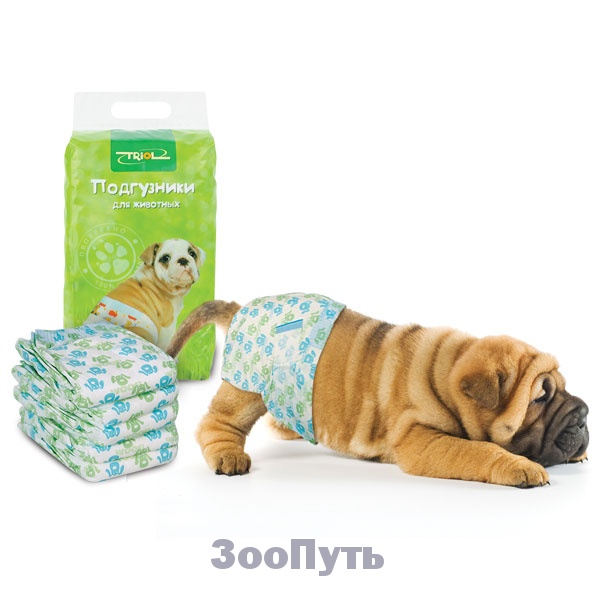 Фото: Triol Подгузник для собак XS, вес собаки 2-4 кг. Магазин для животных ЗооПуть